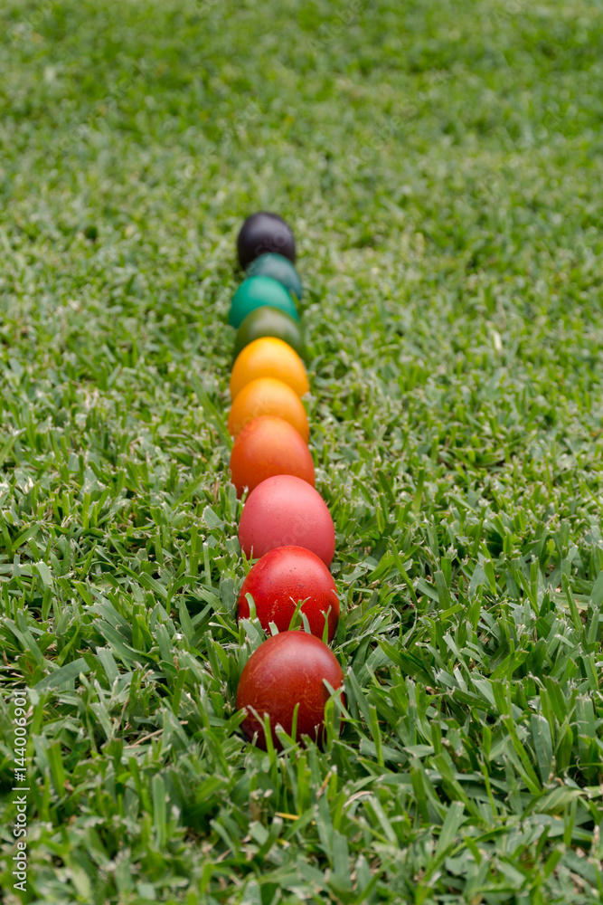 Natural Easter Eggs dyed in various colours - Eastern European Traditional style