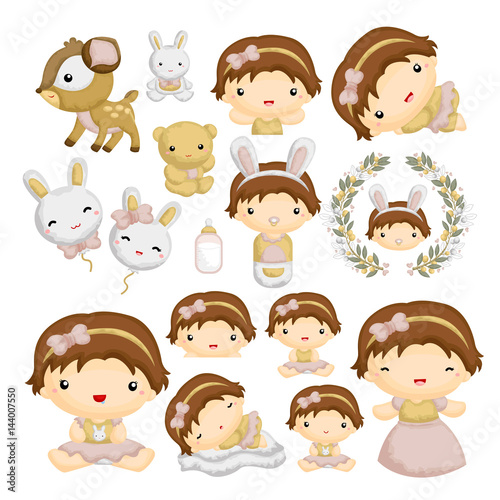 Nature baby girl theme