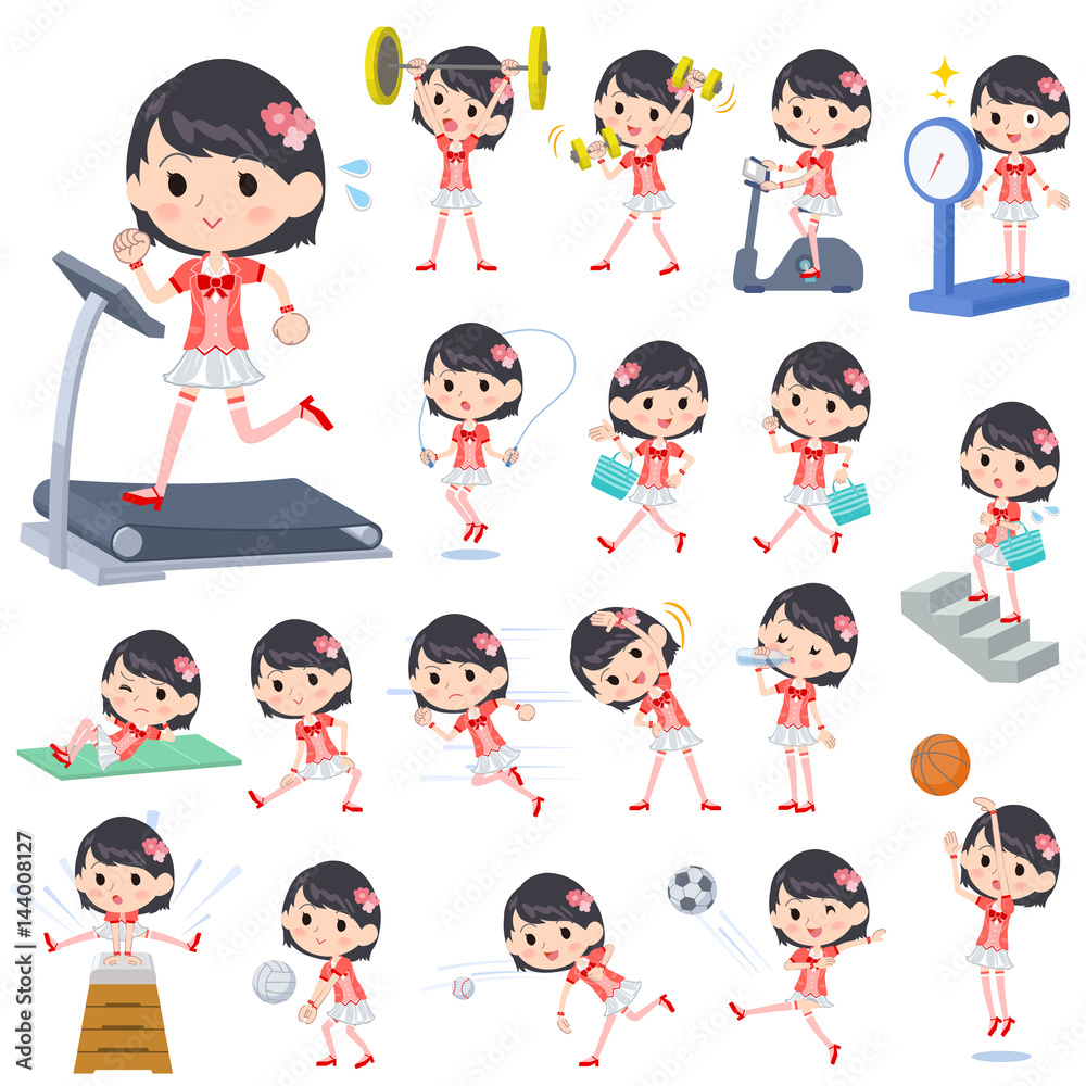 Pop idol in red costume Sports & exercise Pop idol in red costume Sports & exercise