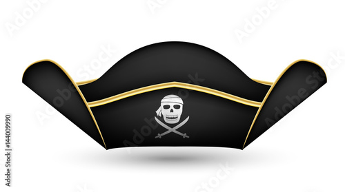 pirate captain's hat on  a white background