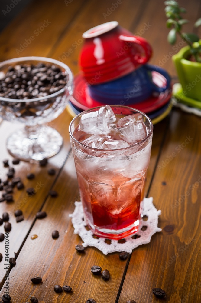 korean style omija iced tea, 오미자차 korean style omija iced tea, 오미자차