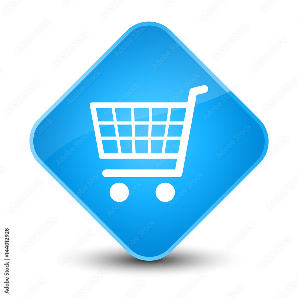 Ecommerce icon elegant cyan blue diamond button Ecommerce icon elegant cyan blue diamond button