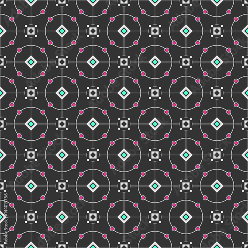 Space modern futurism black pattern