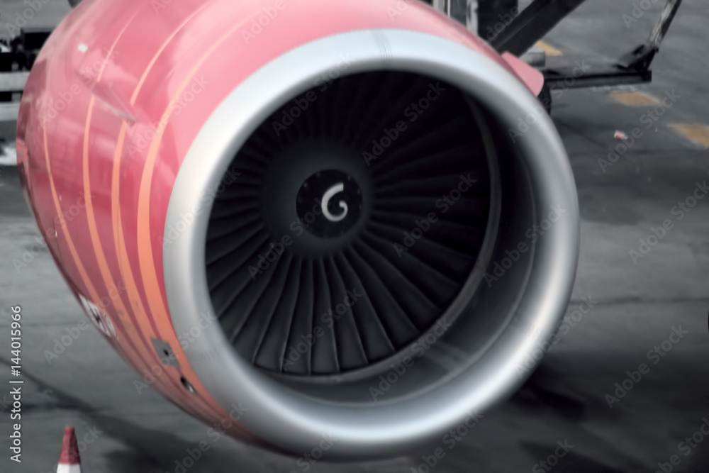 Close-up of Jet engine