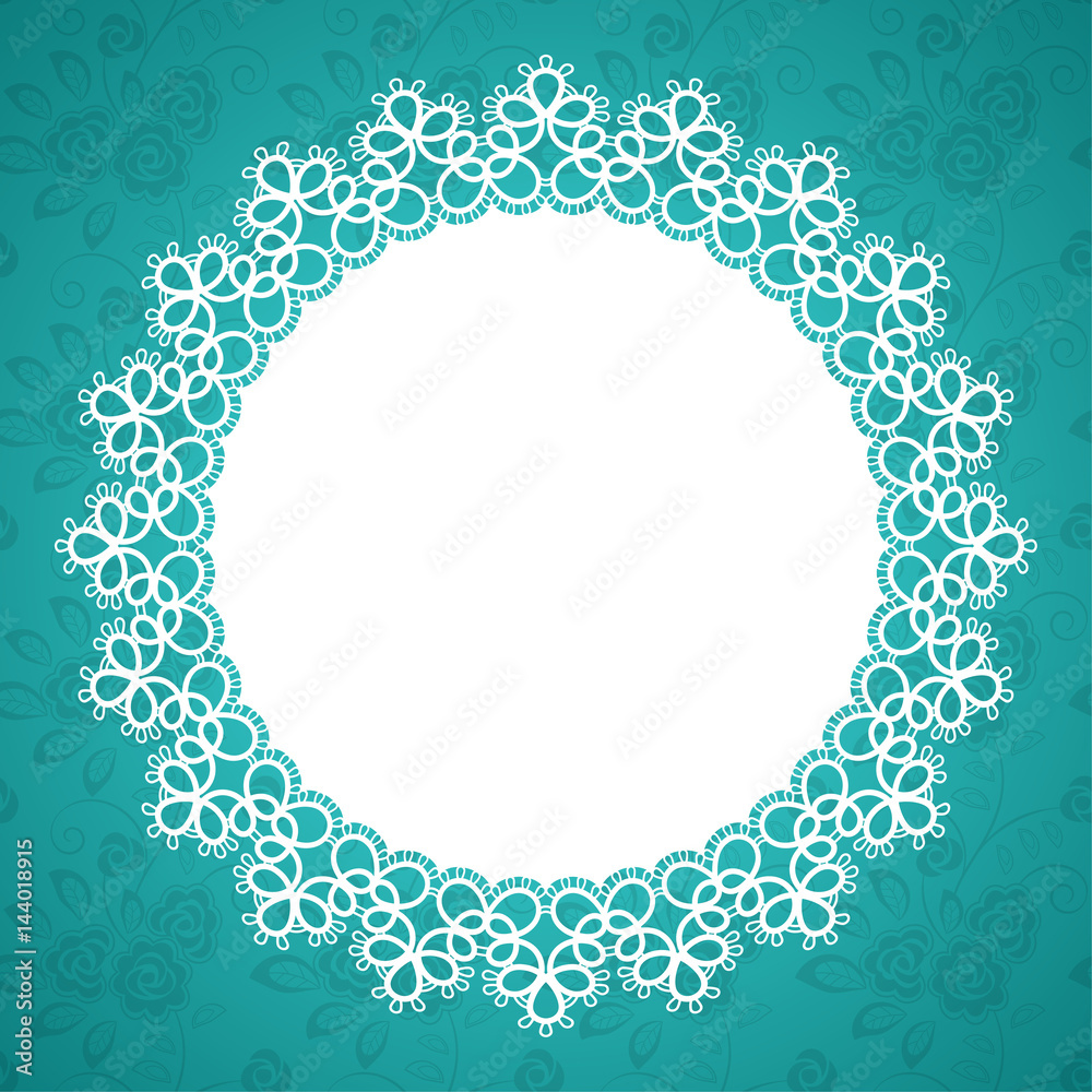 Lace round frame Lace round frame