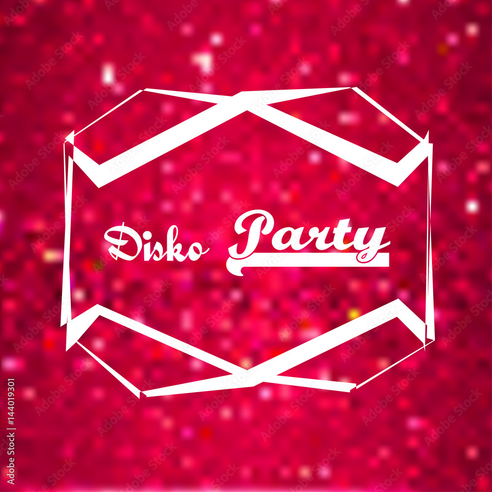 Naklejka premium Disko Party background.