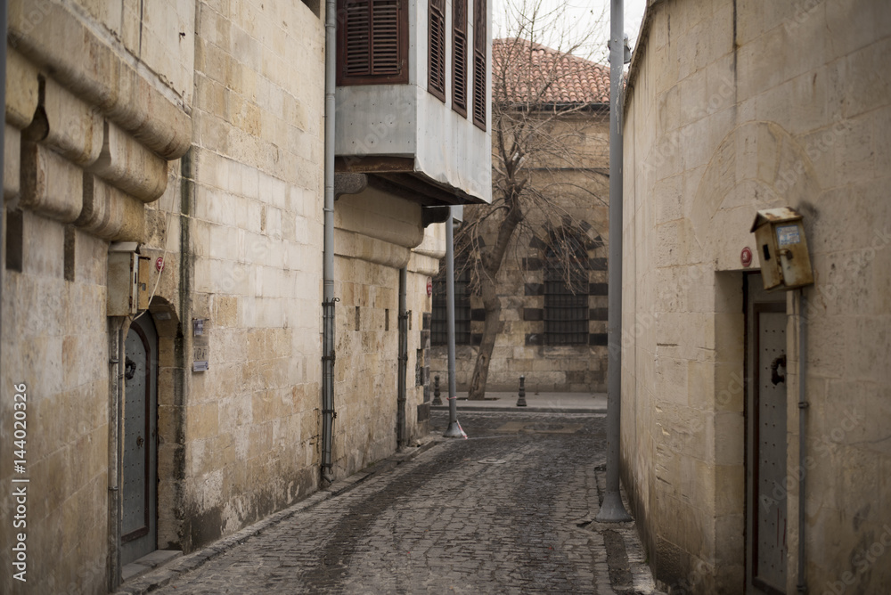 Old stone streets of Gaziantep, in Turkey