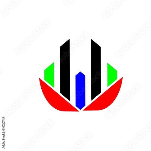Free Download letter W chart logo vector - GFXLoad