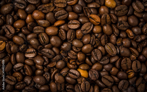 Coffee beans texture photo