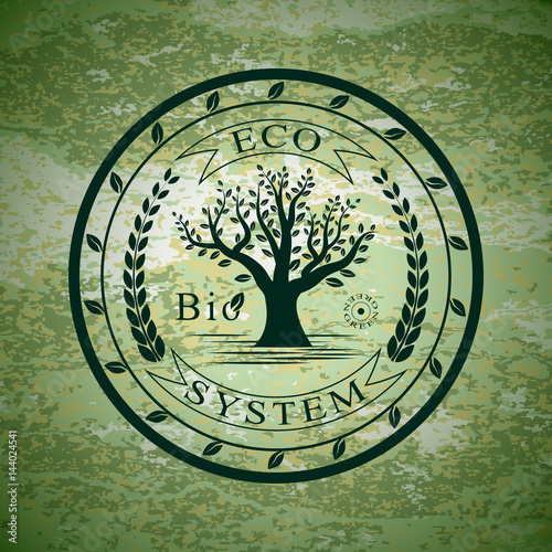 sticker on the textured background