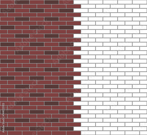 Texture of red and white brickwork