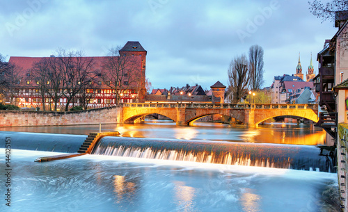 Plakat Nuremberg, Germany at Bridge.