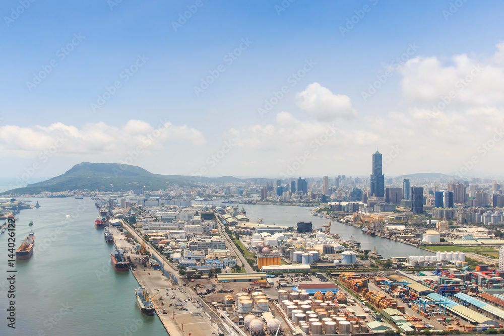 Aerial view of Kaohsiung in southern Taiwan Aerial view of Kaohsiung in southern Taiwan