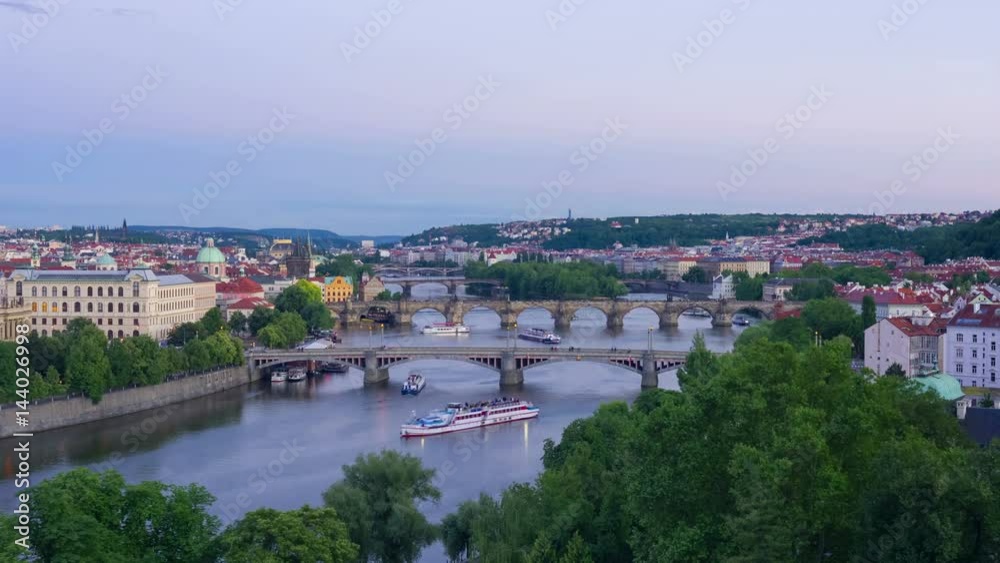 Timelapse of sunset in Prague Timelapse of sunset in Prague