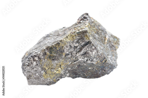 Pentlandite isolated on white photo