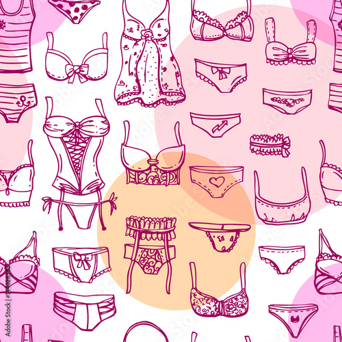 Hand drawn icons underwear