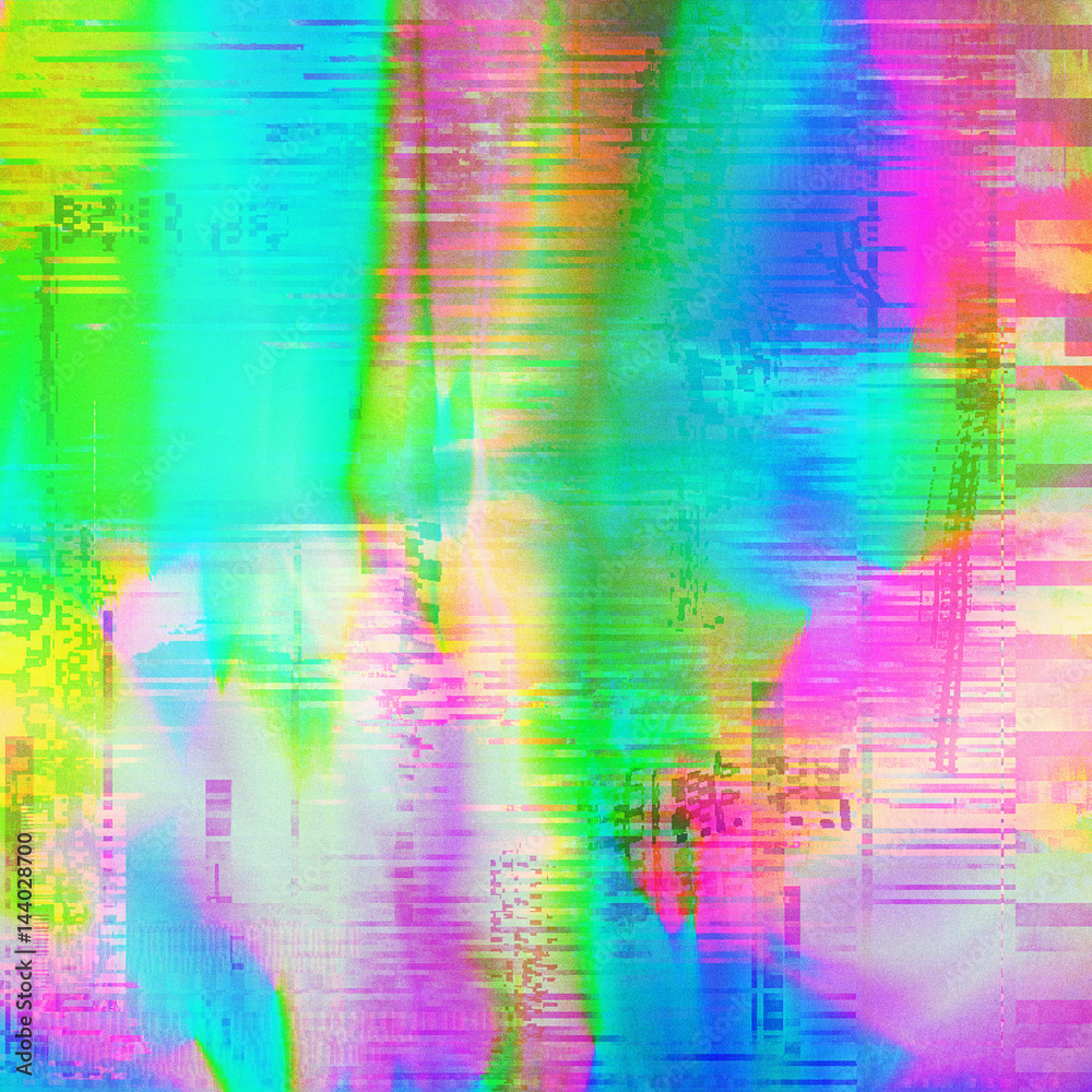 Colourful glitch abstract background