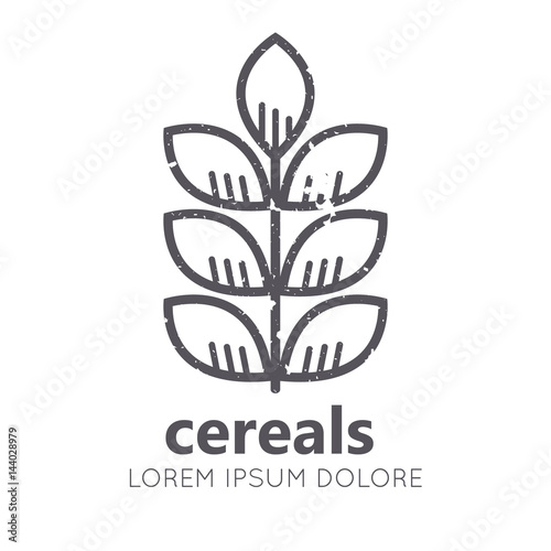 Wheat ear linear style sign