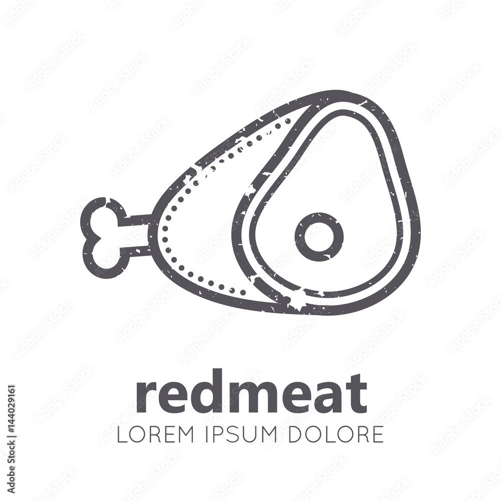 Nutrition emblem with chicken meat Nutrition emblem with chicken meat