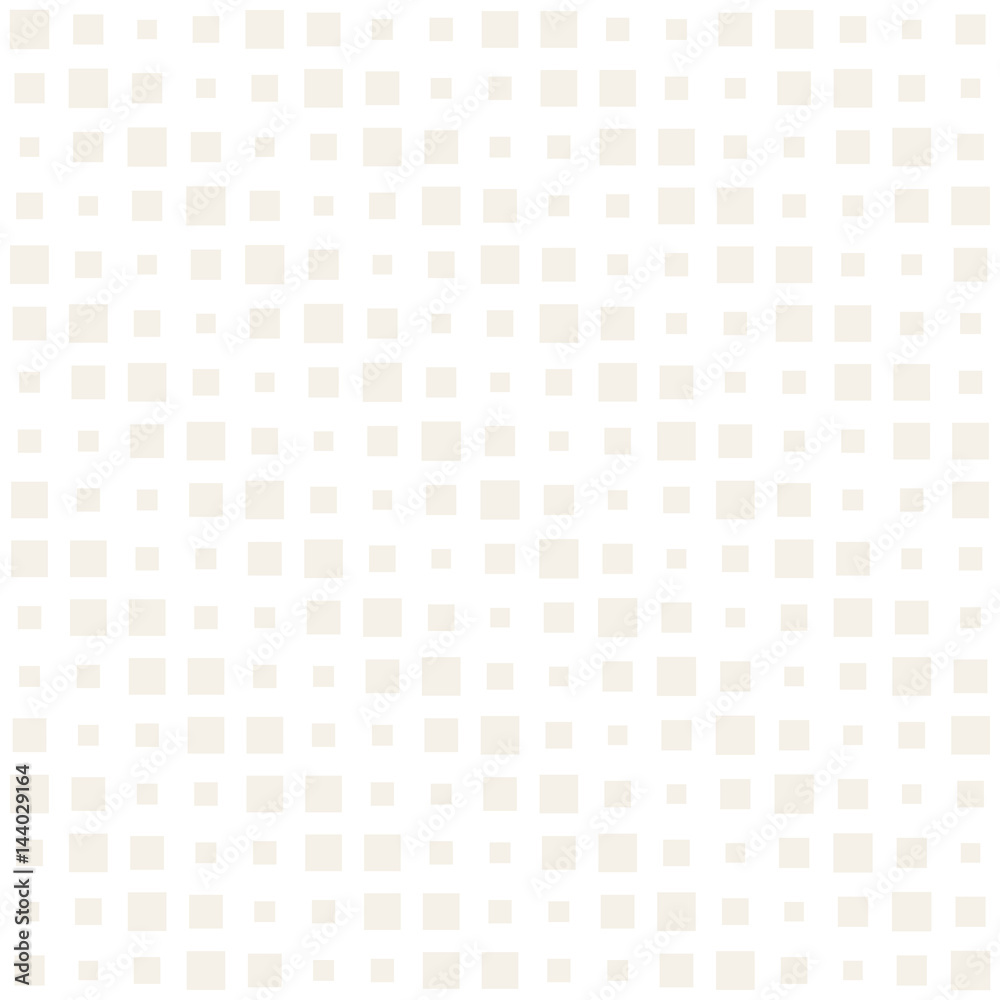 Repeating Rectangle Shape Halftone. Vector Seamless Monochrome Pattern