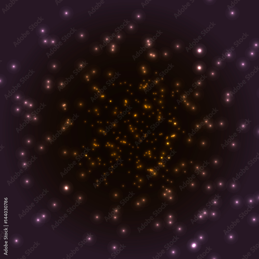 dark sky with stars, vector background design