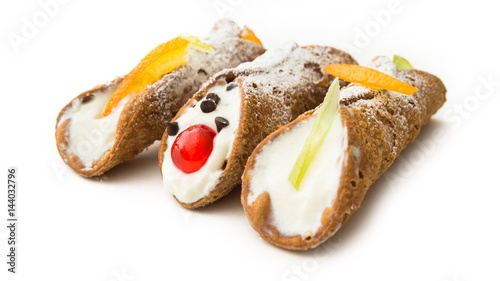 Quadro su tela Cannoli Siciliani, Italian Dessert
