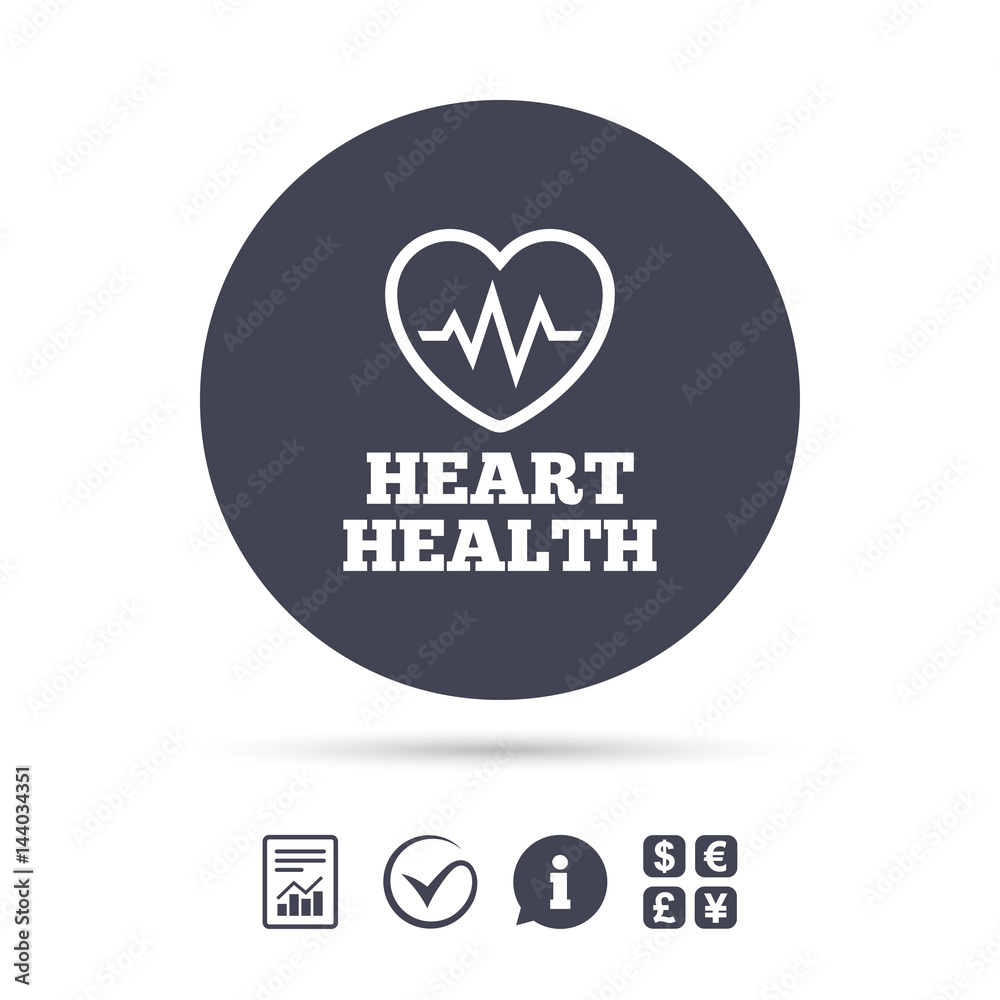 Heartbeat sign icon. Cardiogram symbol. Heartbeat sign icon. Cardiogram symbol.