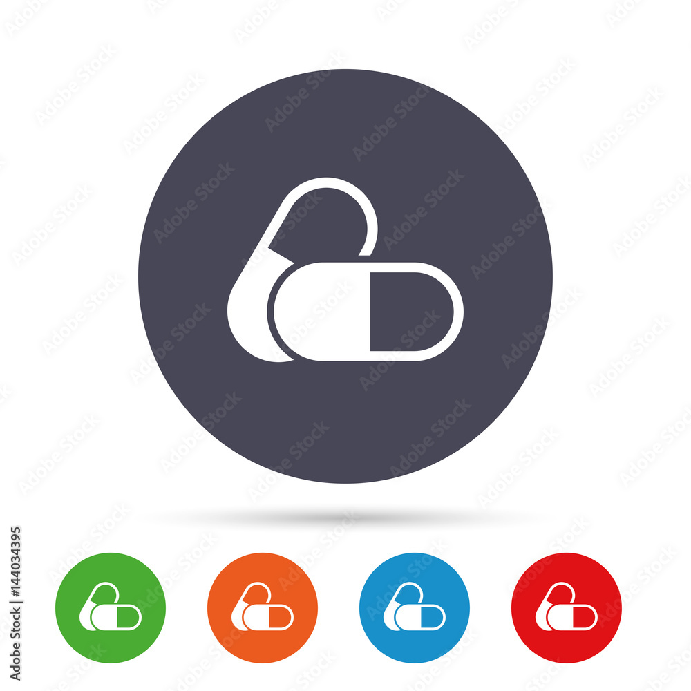 Medical pills sign icon. Drugs symbol. Medical pills sign icon. Drugs symbol.
