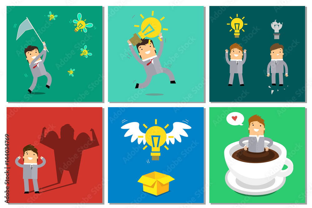 Fototapeta premium Business Concept set.