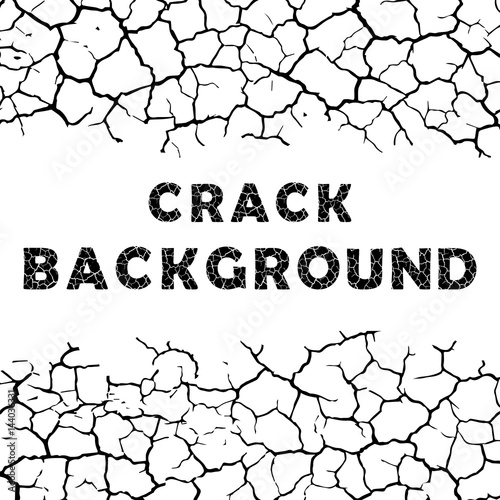 Cracks background with text