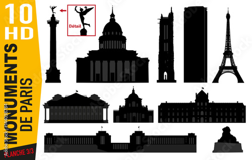 Monuments de Paris - Paris - Célèbre - Tourisme - Tour Eiffel - Panthéon - Bastille - Parisien