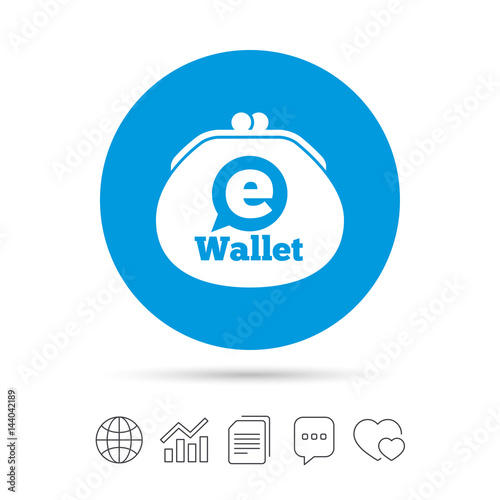 eWallet sign icon. Electronic wallet symbol.