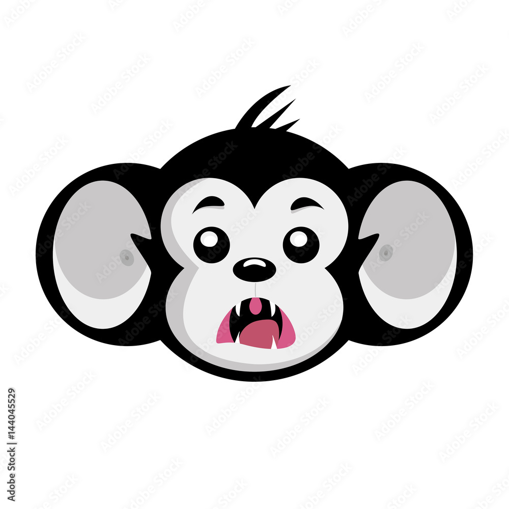 Head of a painted monkey Head of a painted monkey