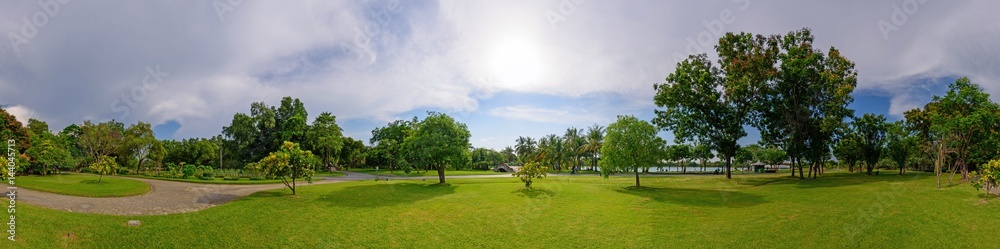 Naklejka premium 360 Panorama publicznego parku