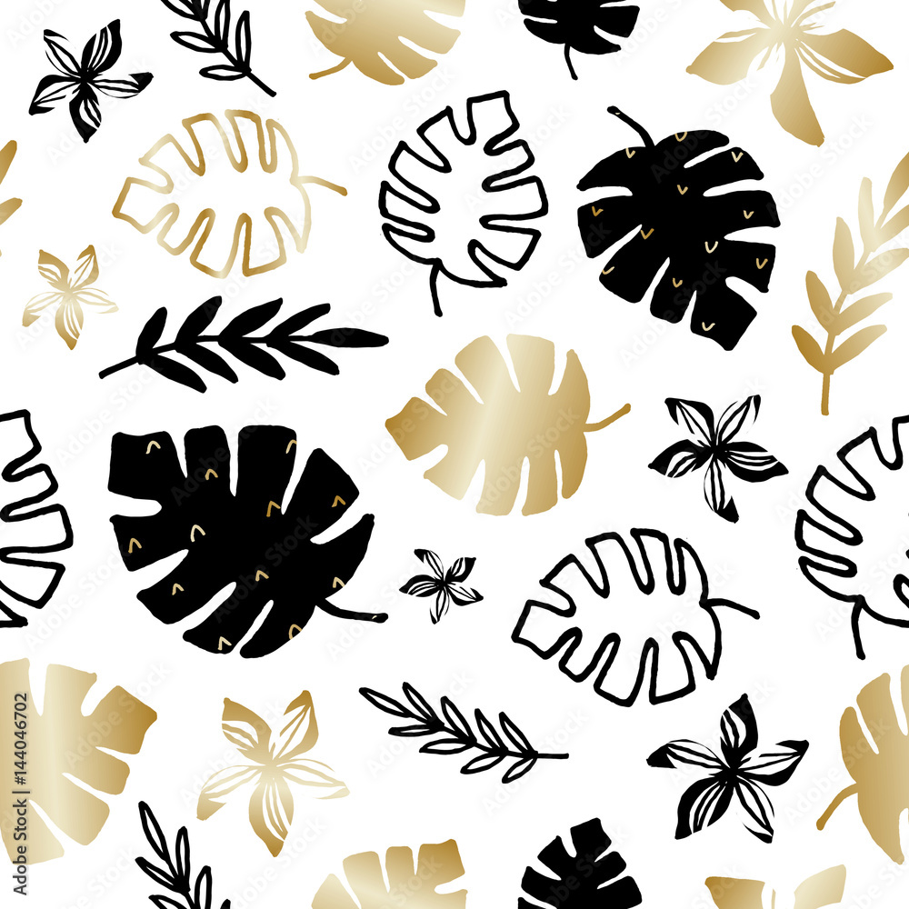 Tropical Foliage Seamless Pattern Tropical Foliage Seamless Pattern