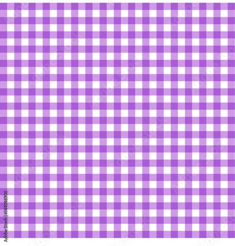 Tartan plaid seamless pattern. Kitchen checkered purple tablecloth napkin fabric background.