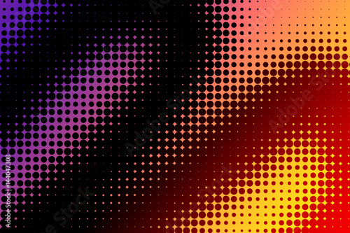 Abstract colorful halftone dots illustration with copy space