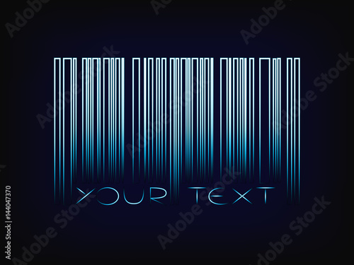 bar code with copyspace for text