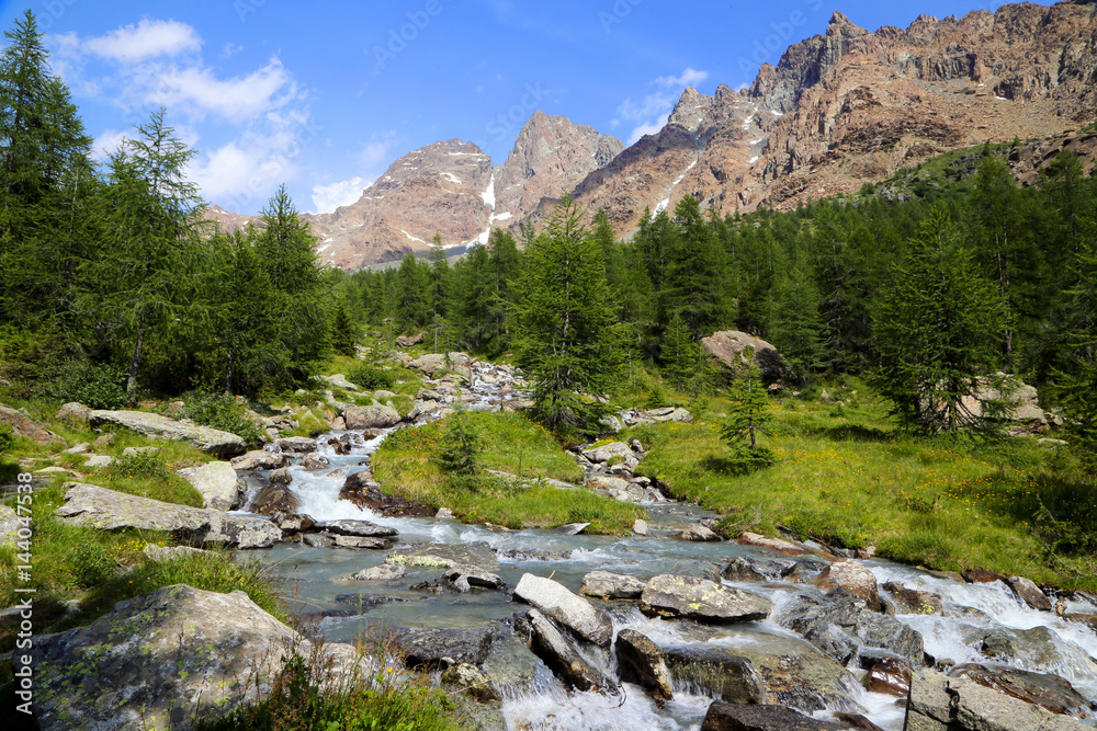 Italian alps in a summer day