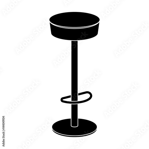 High chair seat near the bar. Bary chair to relax. Pub single icon in black style vector symbol stock illustration.