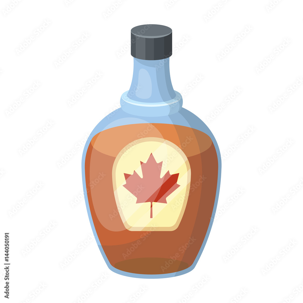 Canadian maple syrup in a bottle. Canada single icon in cartoon style  vector symbol stock illustration web. Stock Vector | Adobe Stock
