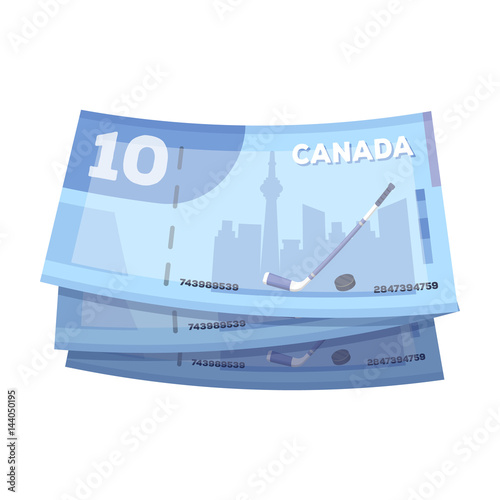 Canadian Dollar. Canada single icon in cartoon style vector symbol stock illustration web.