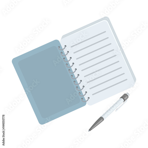 Paper notebook detective. Notepad to record readings, to solve the crime.Detective single icon in cartoon style vector symbol stock illustration.