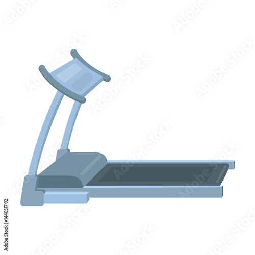 Treadmill. Running simulator for training in the gym.Gym And Workout single icon in cartoon style vector symbol stock illustration.