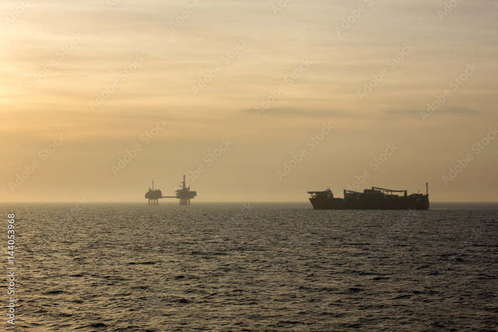Oil Field In North Sea