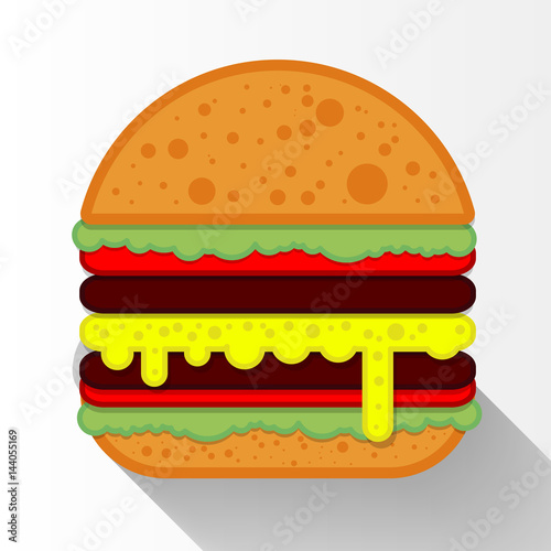 Burger in flat design