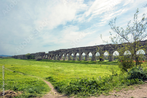 Parco degli acquedotti along the Appian way in Rome photo