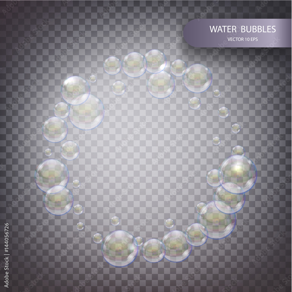 Water bubbles isolated Water bubbles isolated
