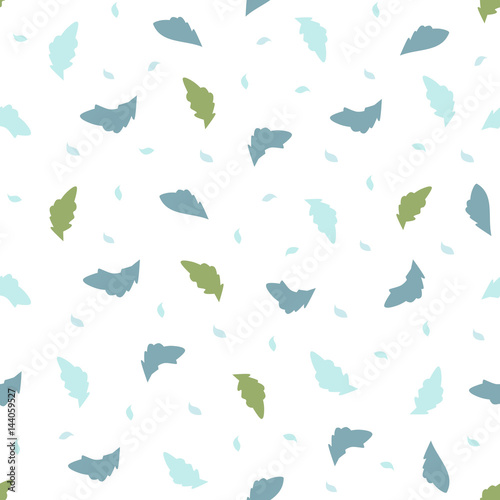Seamless pattern with small leaves and petals. lightweight background for textiles and various designs. vector