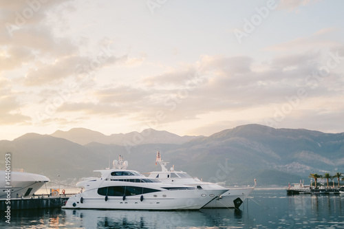 Yacht Porto Montenegro. Elite area of Tivat in Montenegro